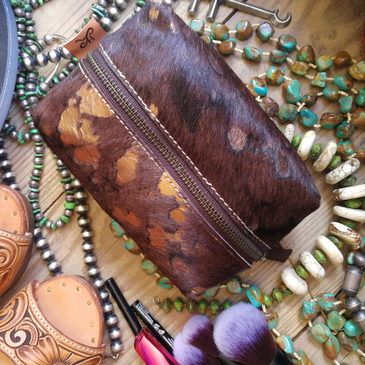 Travel Bag, Metallic Acid washed Cowhide