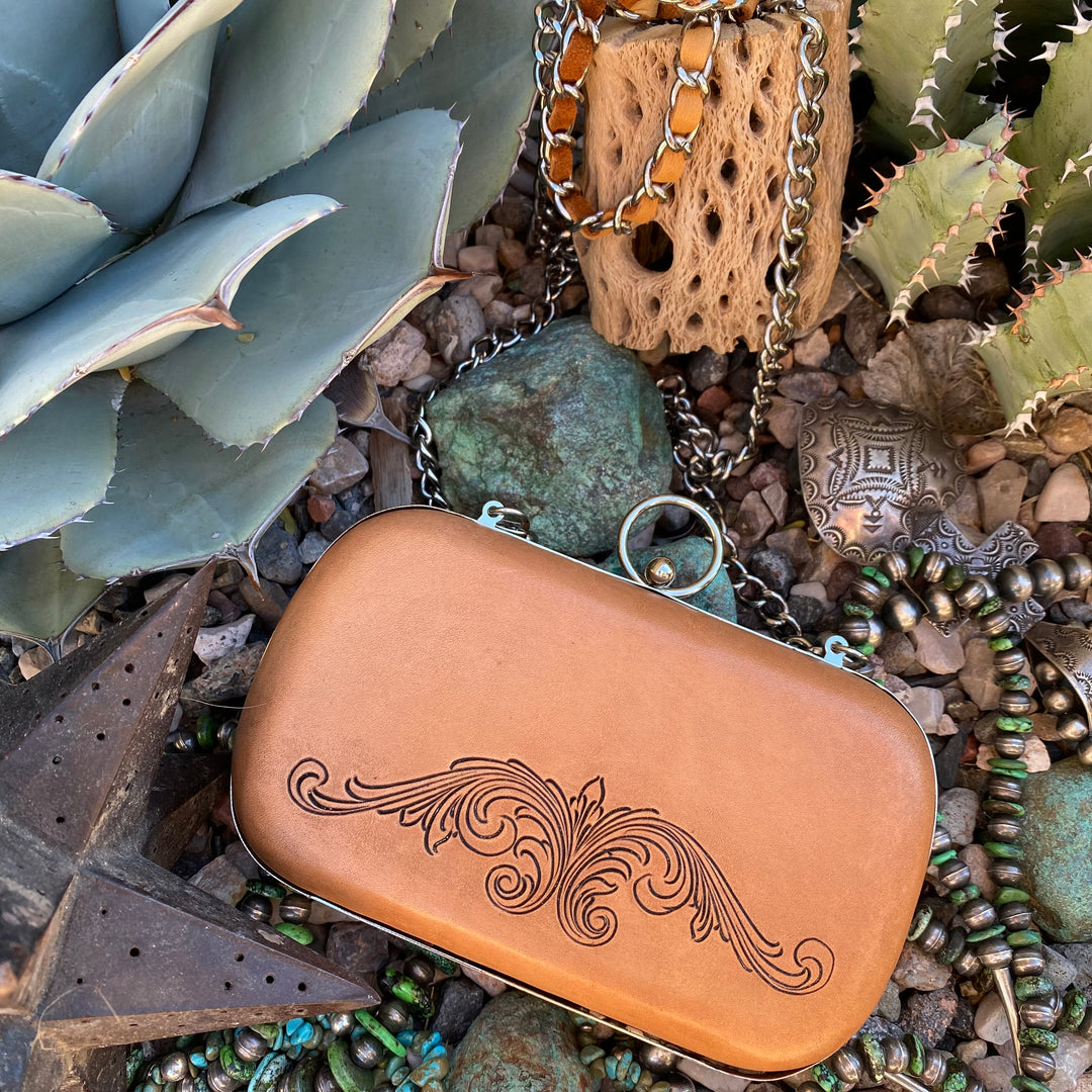 Leather Clamshell